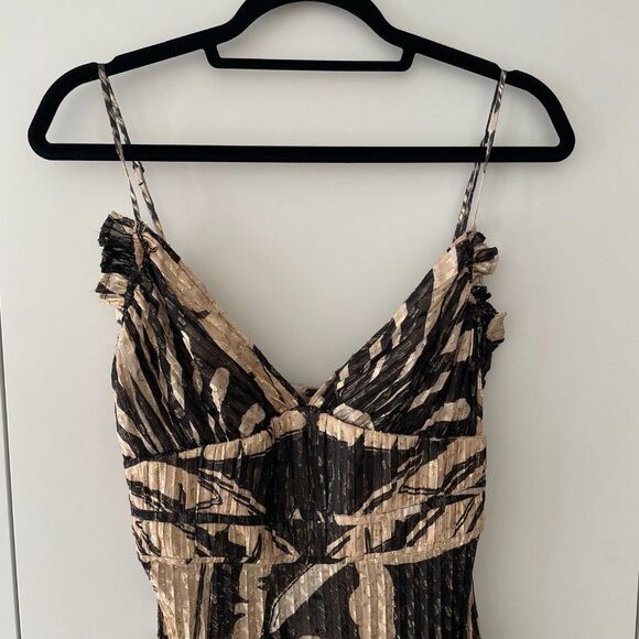 Johanna Ortiz Runway SS22 Espacio Sideral Midi Dress Sheer Caribe Ecru Black 4 - Picture 3 of 11